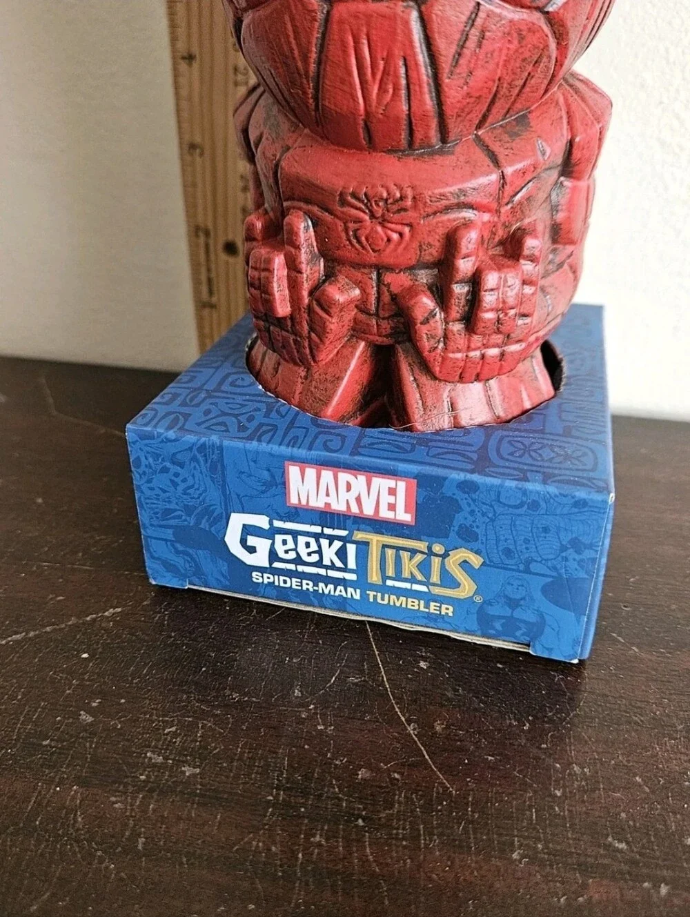 Marvel Geeki Tiki Spider-Man 8-Inch Plastic Tumbler. New.